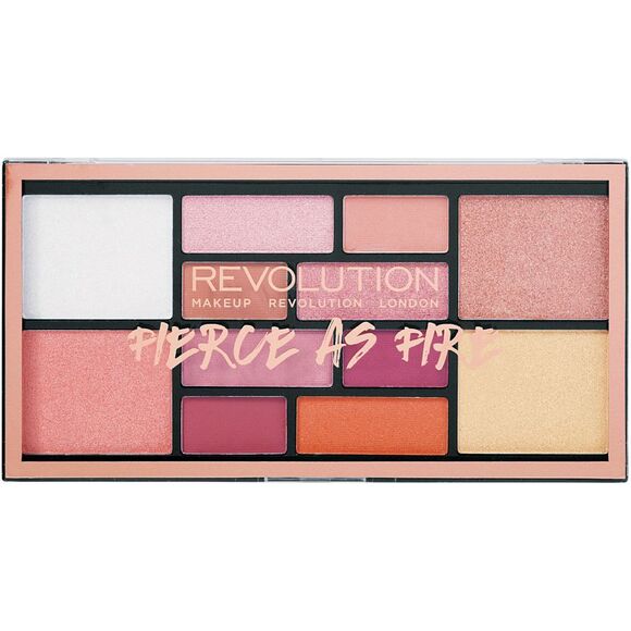 NEW MAKEUP REVOLUTION Fierce As Fire Highlight & Eyeshadow Palette SEALED. - Picture 1 of 4